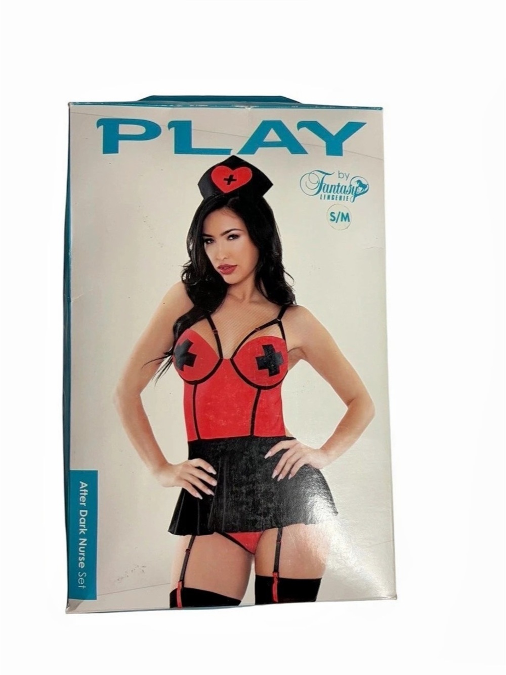 Fantasy Lingerie After Dark Nurse Set Red & Black Size S/M